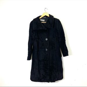 MaxMara black alpaca blend long coat size 6